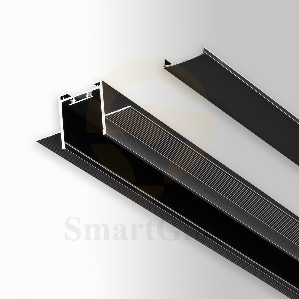 24V Embedded 25mm Ultra-thin Magnetic Track Ceiling Installation