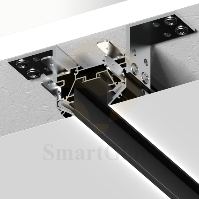 24V PVC Utral Thin Stretch Ceiling Film Installation Track Rail Lamp Aluminum Profile