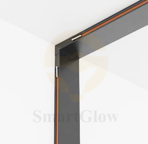 Embedded 24V ultra-thin magnetic track lighting 90 ° connector