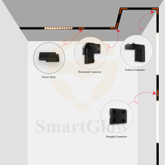 【SG35-RA4】Interior decoration 35mm track Magnetic Track kits Horizontal Angle