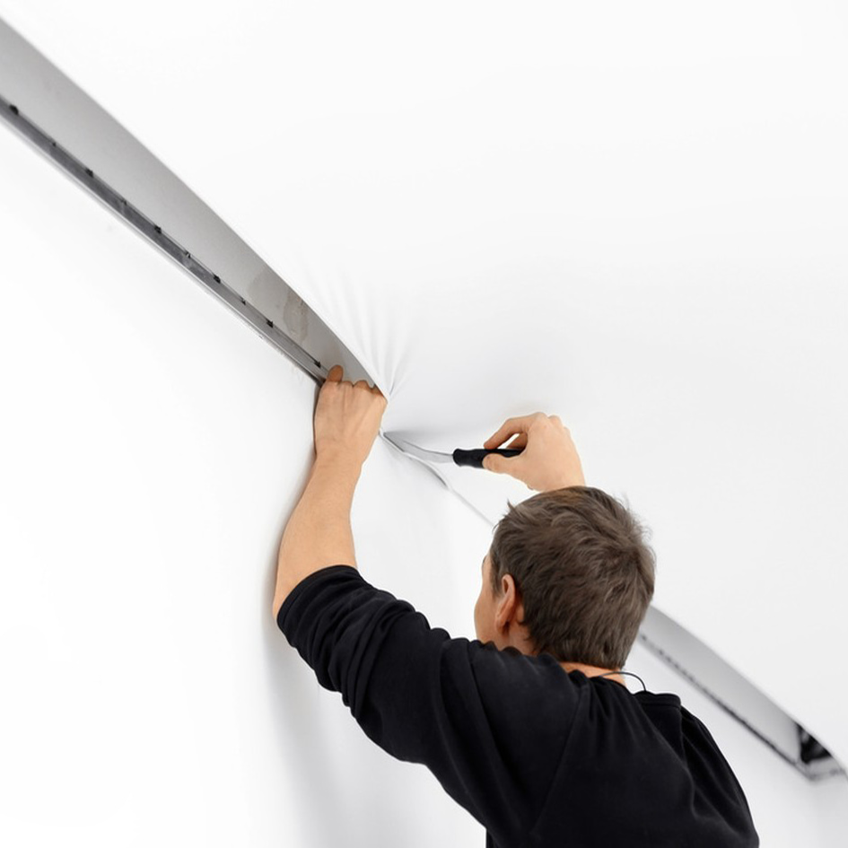stretch ceiling installation