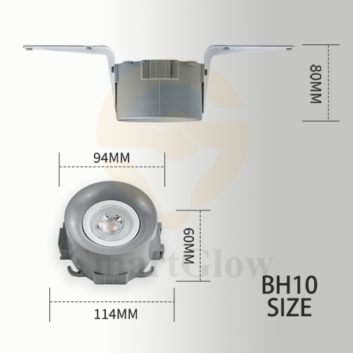 Embedded Installation BH10 ORB, GU10 LED Lamp Housing Stretch Ceiling Lighting