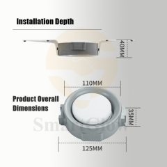 Recessed GX53 ORB LED Trimless Lighting Round Ceiling Downlight for Bathroom
