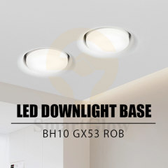 Recessed GX53 ORB LED Trimless Lighting Round Ceiling Downlight for Bathroom