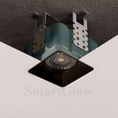 Anti-glare 4 Inch LED Frameless Black Square Led Recessed Spotlight