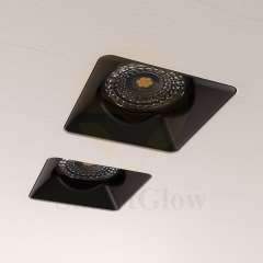 Anti-glare 4 Inch LED Frameless Black Square Led Recessed Spotlight