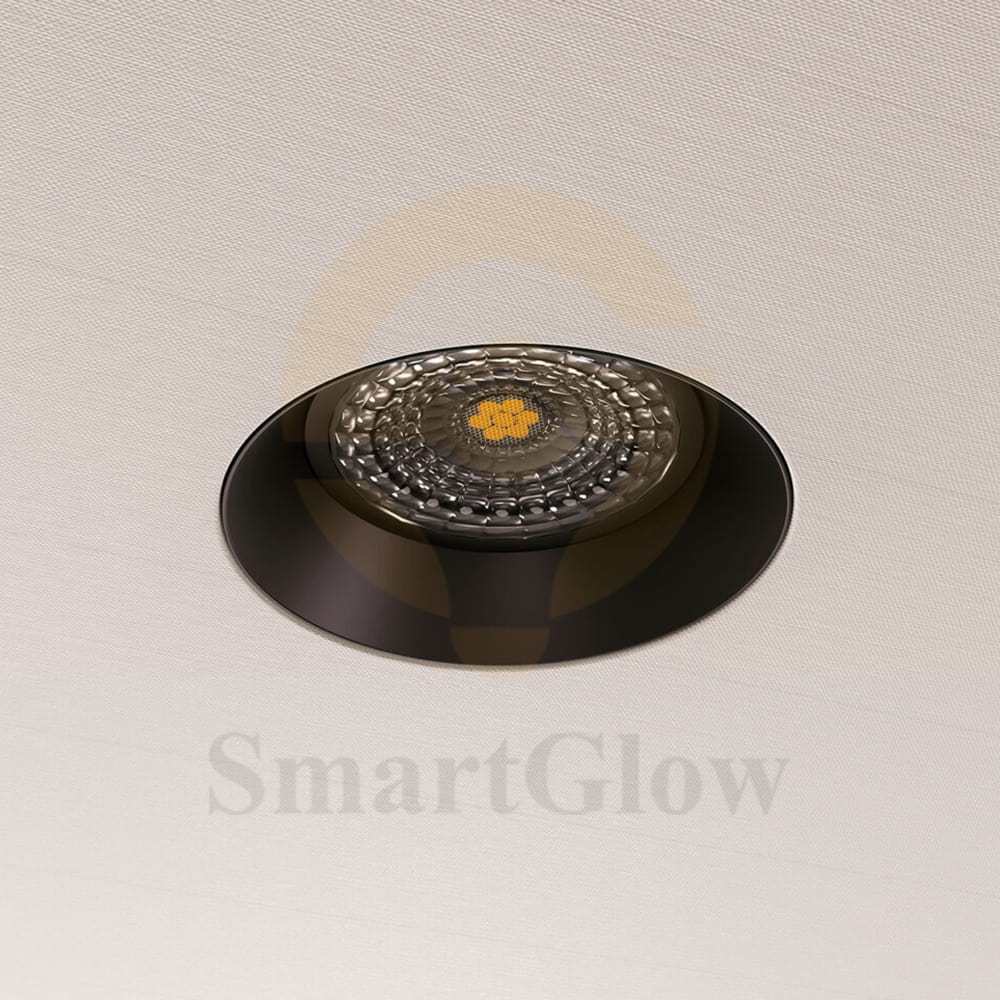 GU10 Black Led Frameless Round Bathroom Ceiling Spotlight Trimless Recessed Lights