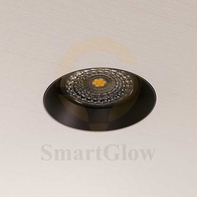 GU10 Black Led Frameless Round Bathroom Ceiling Spotlight Trimless Recessed Lights