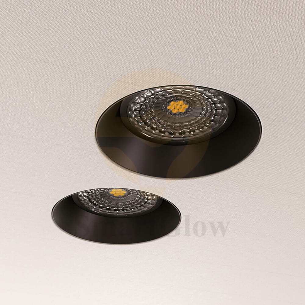 GU10 Black Led Frameless Round Bathroom Ceiling Spotlight Trimless Recessed Lights