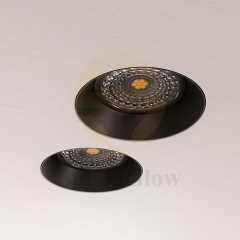 GU10 Black Led Frameless Round Bathroom Ceiling Spotlight Trimless Recessed Lights