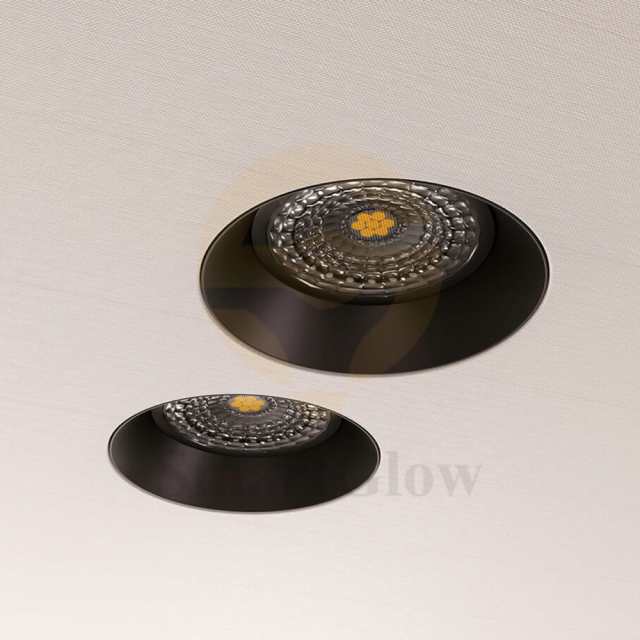 GU10 Black Led Frameless Round Bathroom Ceiling Spotlight Trimless Recessed Lights