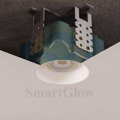 Modern LED Frameless cricle Lamp GU10 PVC Fabric Film Stretch Ceiling Lighting