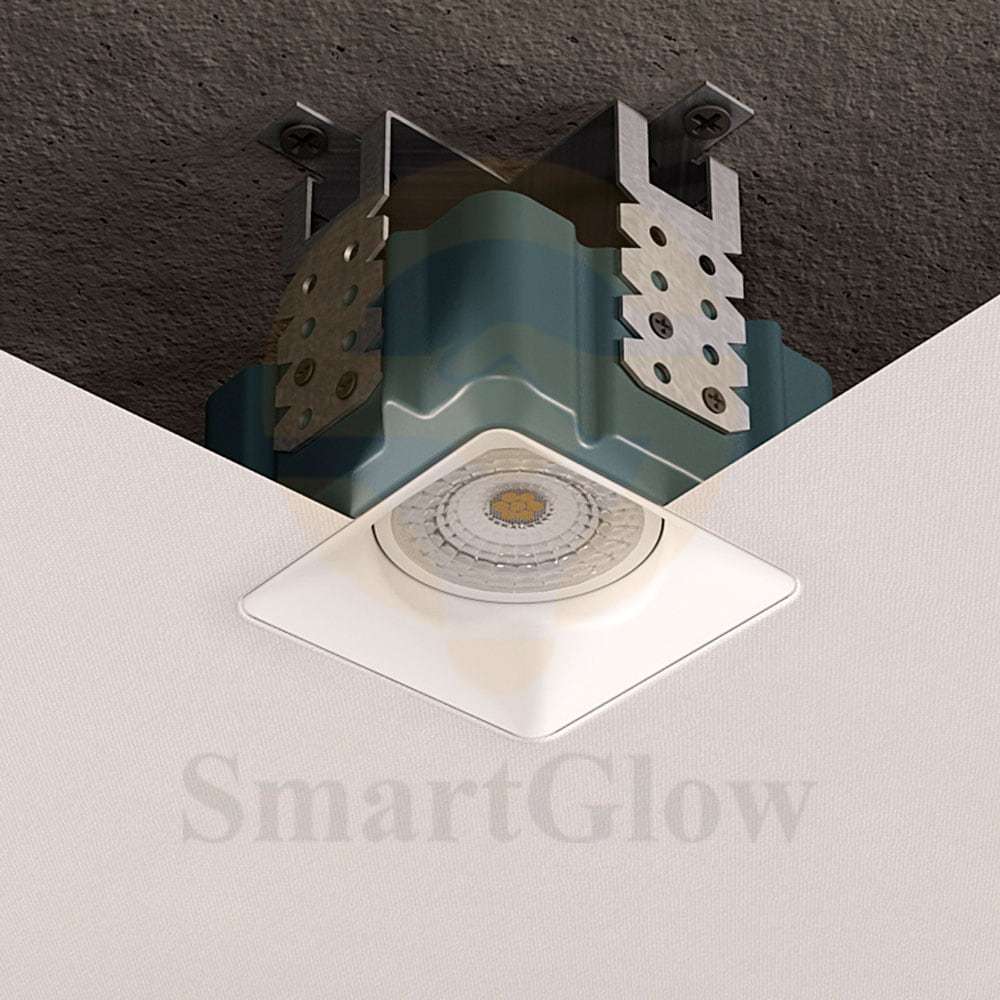 3-4 Inch Recessed LED Frameless square White Bathroom Spotlights Ceiling Lighting