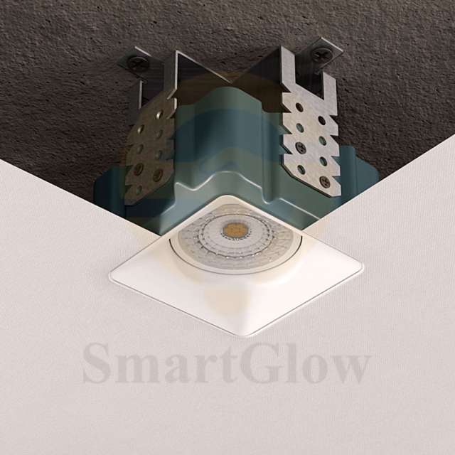 3-4 Inch Recessed LED Frameless square White Bathroom Spotlights Ceiling Lighting