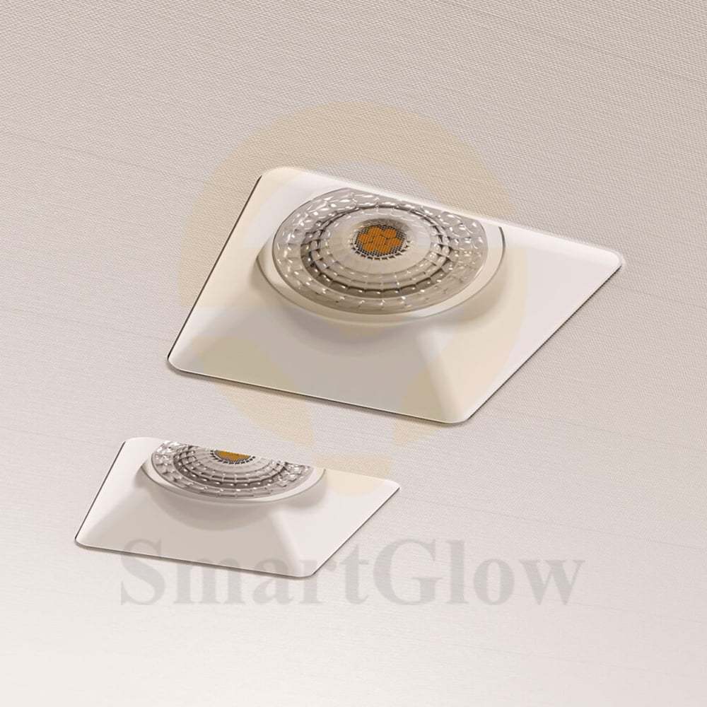 3-4 Inch Recessed LED Frameless square White Bathroom Spotlights Ceiling Lighting