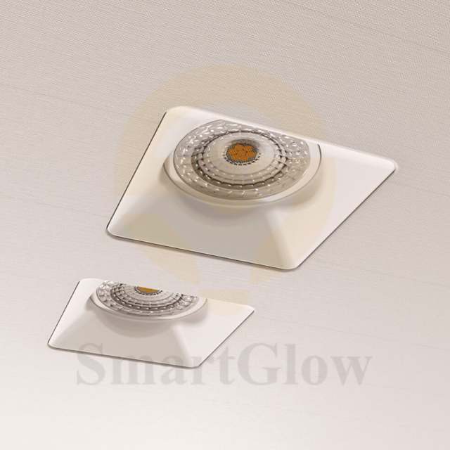3-4 Inch Recessed LED Frameless square White Bathroom Spotlights Ceiling Lighting
