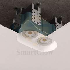 Frameless Anti-glare Round 4 Inch Led Double Spotlight Ceiling Recessed Lighting