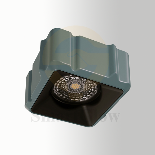 Anti-glare 4 Inch LED Frameless Black Square Led Recessed Spotlight