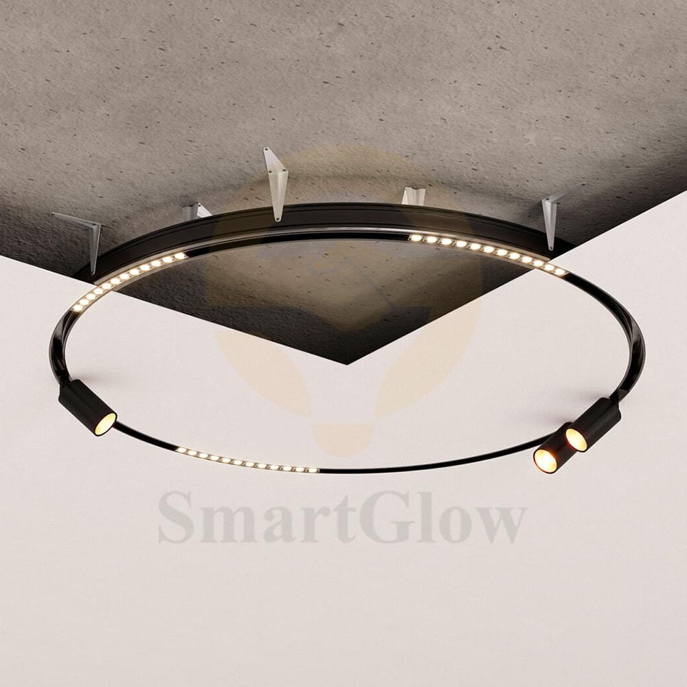2400mm Recessed Soft PVC Stretch Tension Ceiling Radius LED Magnetic Track Rail