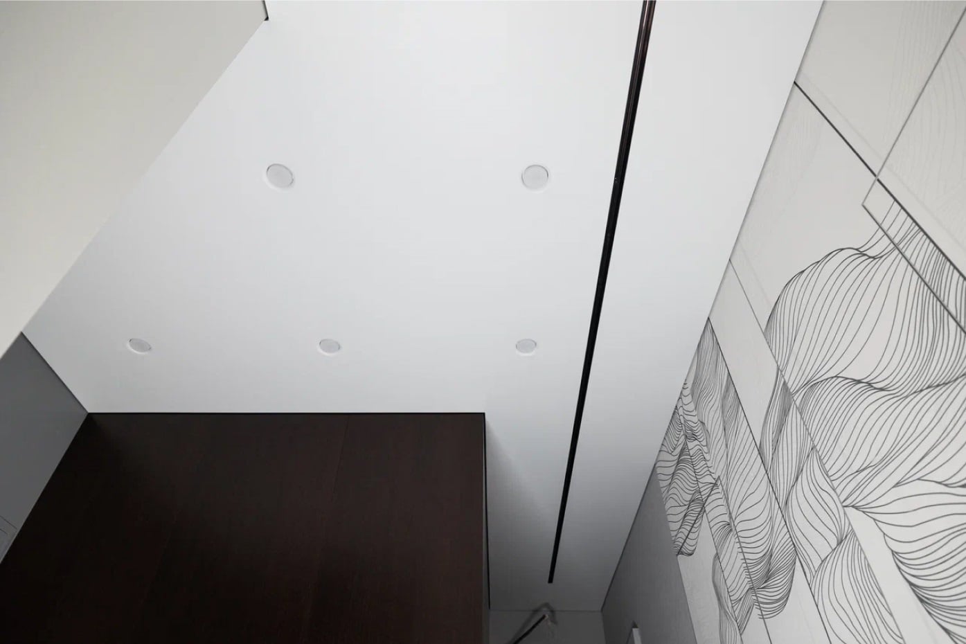 Stretch ceiling embedded lighting fixtures
