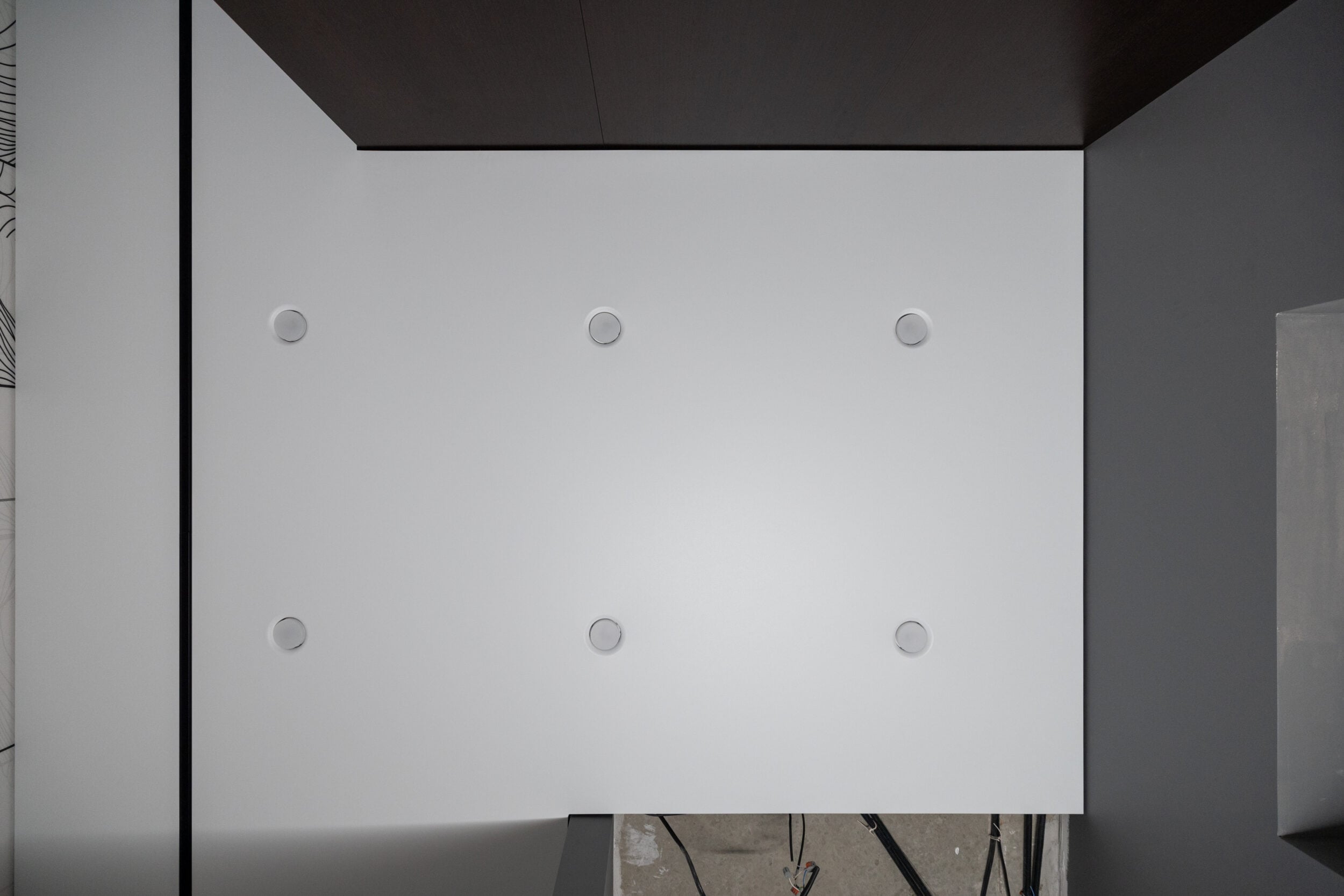 Stretch ceiling embedded lighting fixtures