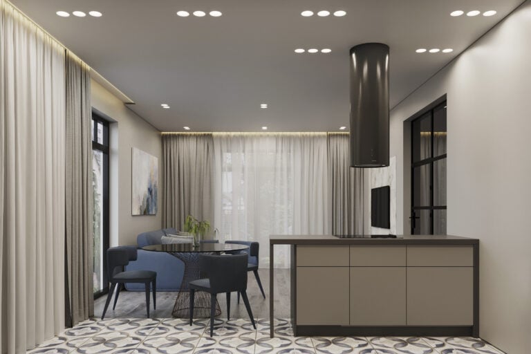 Lighting for stretch ceilings, flush with the ceiling