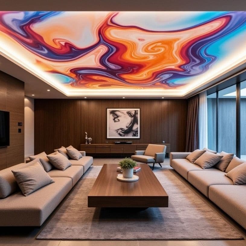 Printed stretch ceiling
