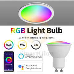【SG601】5W WiFi Smart dimmable LED RGB Round Light Bulb with Bluetooth Pairing - (Tuya/Smartlife)