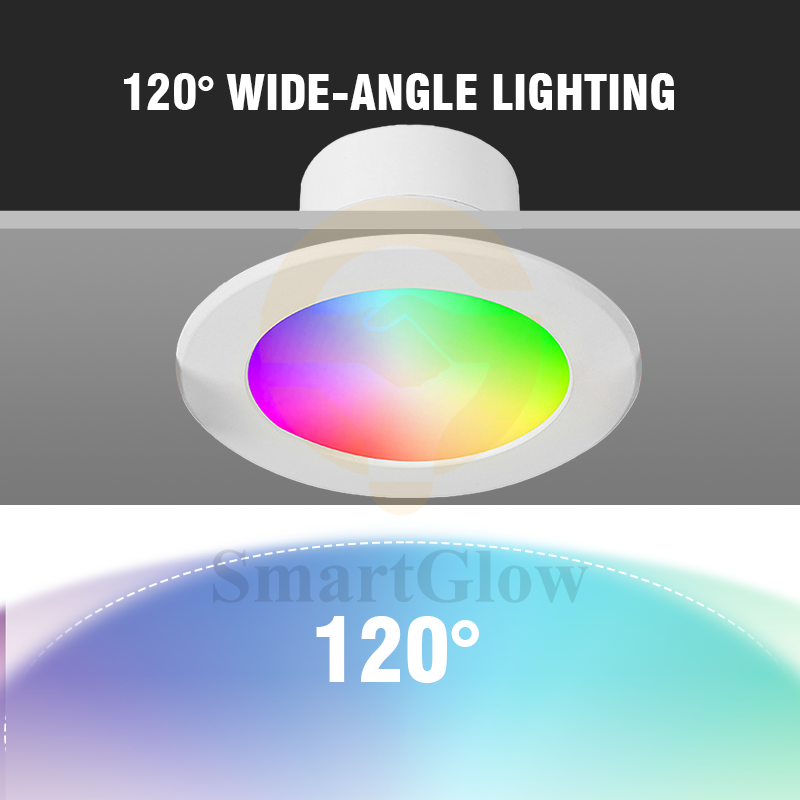 【SG602】4-inch Smart Dimmable RGBW Color-Changing LED Round recessed DownLights