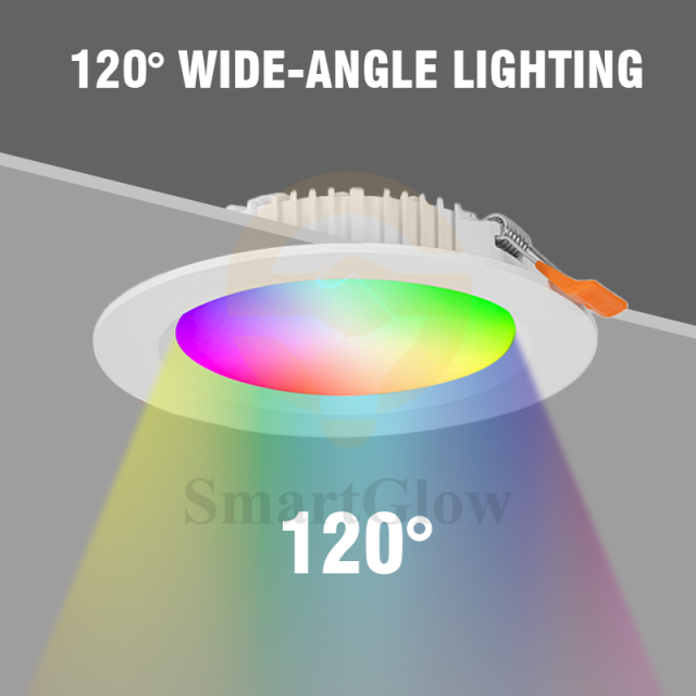 【SG603】4-inch Slim Smart RGBW Color Changing Round Led Recessed downlights