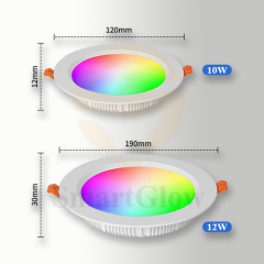 【SG603】4-inch Slim Smart RGBW Color Changing Round Led Recessed downlights