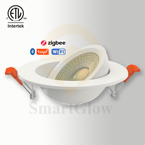 4.8-inch Adjustable 360 Degree Gimbal RGBCW LED Recessed Light