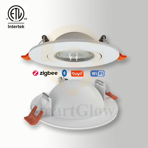 4.8-inch Adjustable 360 Degree Gimbal RGBCW LED Recessed Light