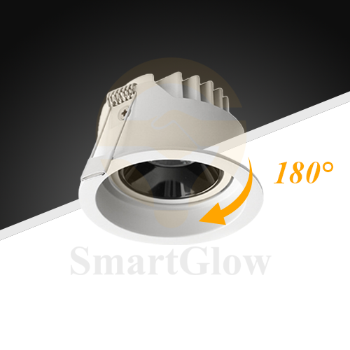 【SG801】Trimless sunken LED Osram Spotlights Commercial 180° Swivel Dimmable Ceiling spotlight