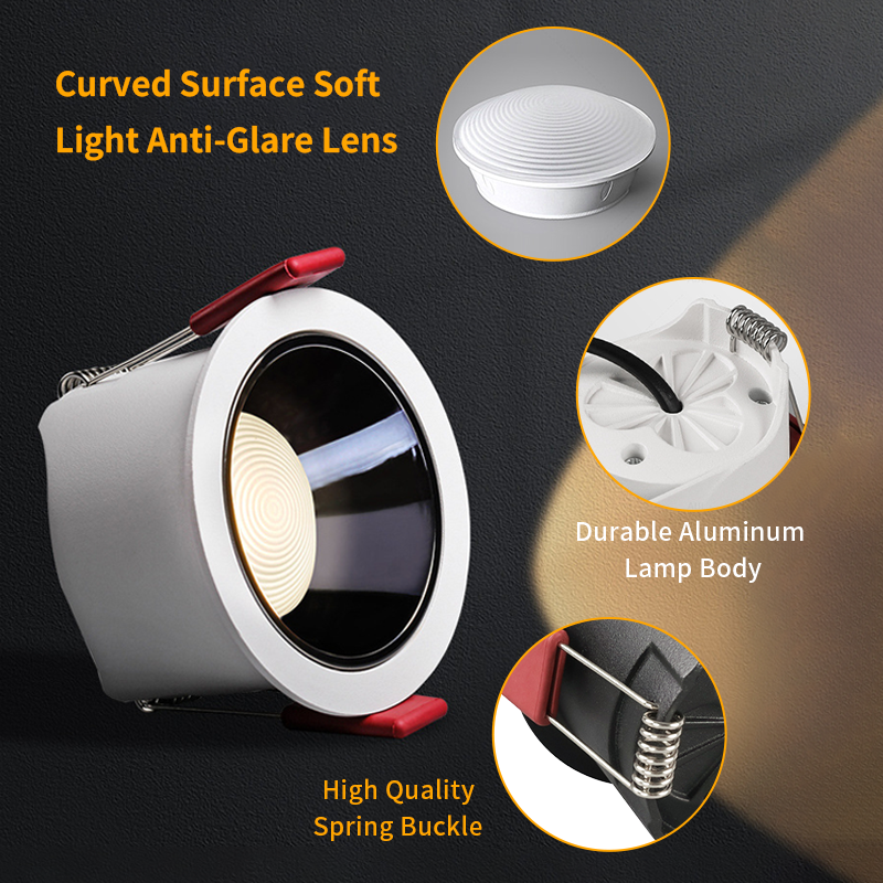【SG805】ip65 Dimmable Downlight Recessed Light 10W Led Smart Anti Glare Commercial Downlights