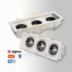 【SG802】3-inch Adjustable Square Multiple Head Recessed Anti Glare LED Spot Lights