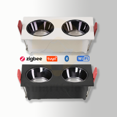 【SG806】3.5-inch Smart Integrated Square Multiple Head Recessed Canless Led Downlight With Trim