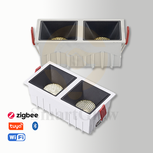 【SG810】Led Cob Pot Flush Lights Smart Dimmable Double Intrgral Ceiling Spotlight for Bathroom