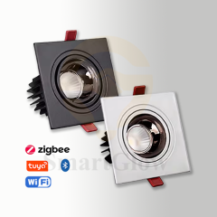 【SG817】7W Sunken Swivel Led Cob Spotlight Smart Control Dimmable Double Recessed Ceiling Spotlight