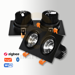 【SG822】3.5-inch Adjustable Square Recessed Ceiling Led Spotlight Multiple Head Lighting With Trim