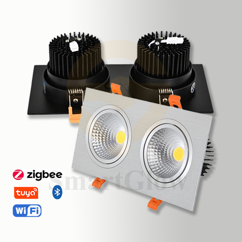 【SG822】3.5-inch Adjustable Square Recessed Ceiling Led Spotlight Multiple Head Lighting With Trim