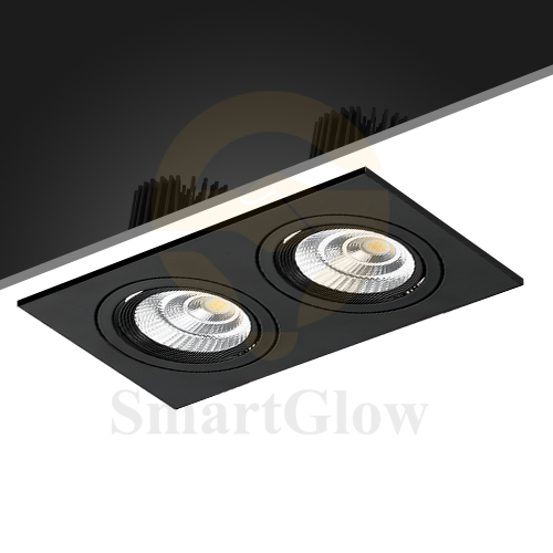 【SG822】3.5-inch Adjustable Square Recessed Ceiling Led Spotlight Multiple Head Lighting With Trim