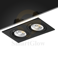 【SG822】3.5-inch Adjustable Square Recessed Ceiling Led Spotlight Multiple Head Lighting With Trim