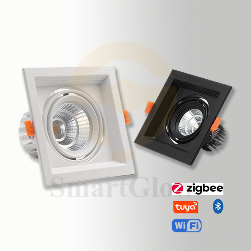 【SG824】5-inch Square Smart Dimmable Adjustable Swivel Recessed Spotlights With Trim