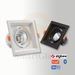 【SG824】5-inch Square Smart Dimmable Adjustable Swivel Recessed Spotlights With Trim