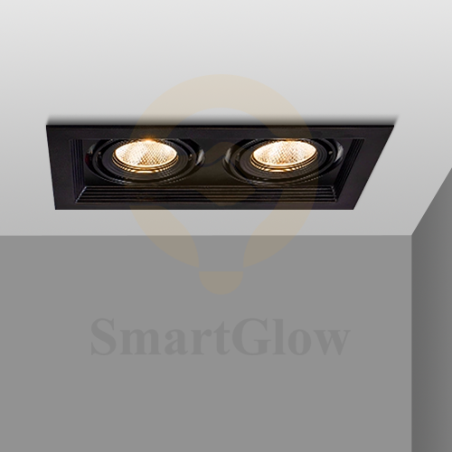 【SG824】5-inch Square Smart Dimmable Adjustable Swivel Recessed Spotlights With Trim