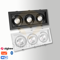 【SG824】5-inch Square Smart Dimmable Adjustable Swivel Recessed Spotlights With Trim