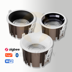 【SG830】Buy 20W Brushed Gold Led Downlights Smart Wifi Zigbee dimmable recessed Down Light
