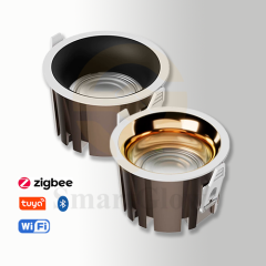 【SG830】Buy 20W Brushed Gold Led Downlights Smart Wifi Zigbee dimmable recessed Down Light