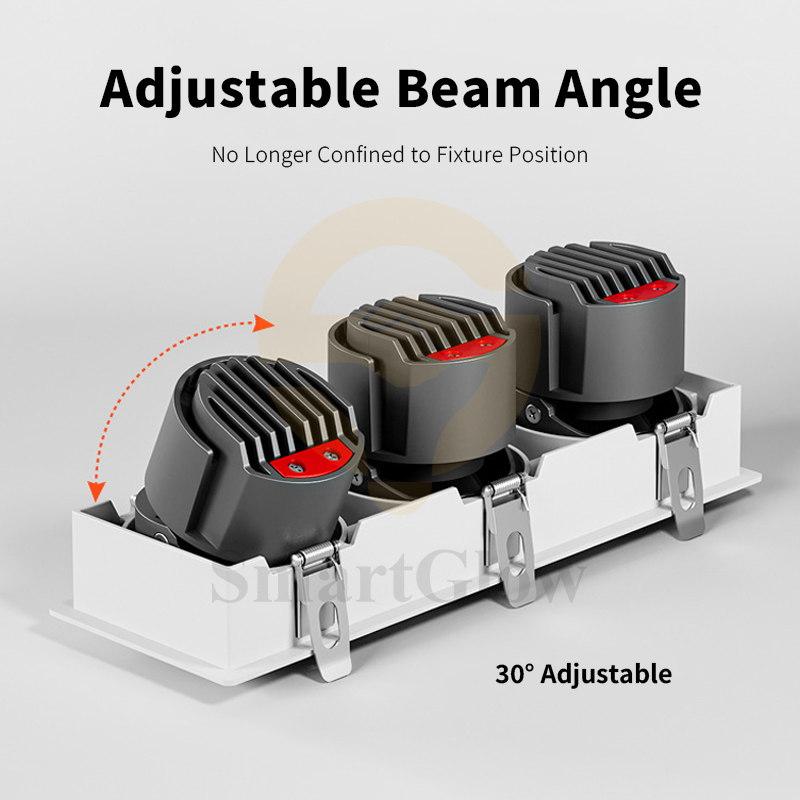 【SG839】Matte Black Led Cob Concealed Spotlight Waterproof Adjustable Ceiling Recessed Soptlight